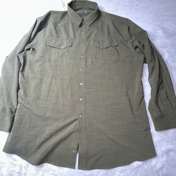 Ariat Other - Ariat Mens XXL AriatTEK Heat Series Long Sleeve Button Down Shirt Olive Green
